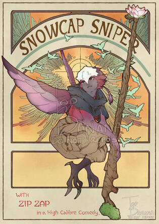 Zip Zap - Alphonse Mucha style study