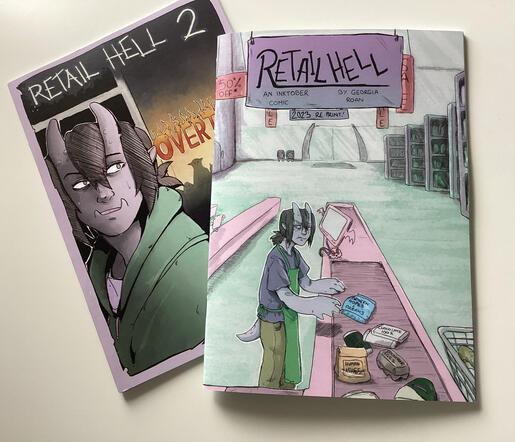 'Retail Hell' inktober zines