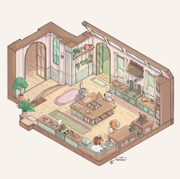 &#39;Bunny Cafe Kitchen&#39; -2019