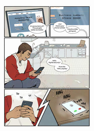Behind the screen - Online safety comic page excerpt