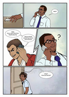 Behind the screen - Online safety comic page excerpt