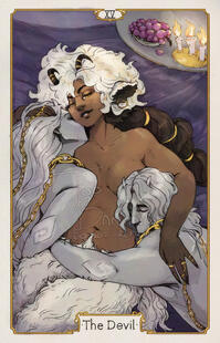 The Devil Tarot Card - with my DnD Character
