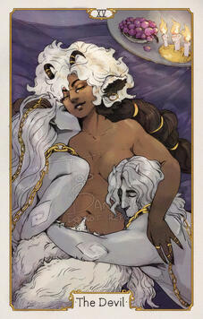 The Devil Tarot Card - with my DnD Character