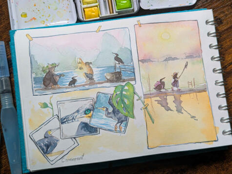 Fantasy Travel journal style sketchbook