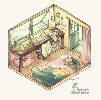 Artist's studio - Colouring book cover - 2025